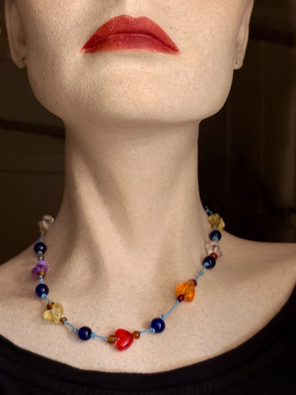 Fun Retro Heart Beads Jewelry Set
